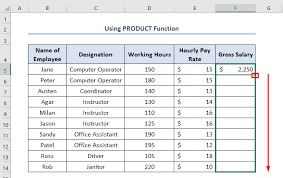 how to calculate gross salary in excel