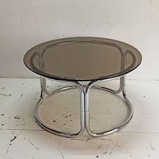 Bauhaus Round Glass Coffee Table With