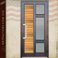 exterior wooden doors with glass panels