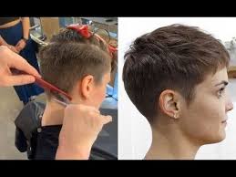 very short haircuts for women step by