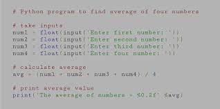 program in python to calculate sum