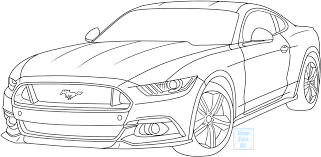 2016 mustang line drawing clipart