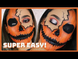 easy pumpkin makeup for halloween