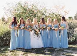 Pale Blue Bridesmaid Dresses For Outdoor Wedding