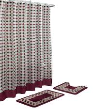 bath rug and shower curtain set