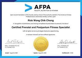 afpa certified pre post natal fitness