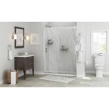 Alcove Shower Wall Set In Serene Marble