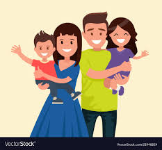 happy family royalty free vector image