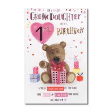 1st birthday granddaughter card cardzone