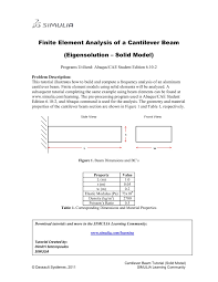 finite element ysis of a cantilever