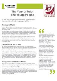the year of faith and young people cafod