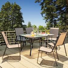 6 Pieces Patio Stackable Dining Chairs