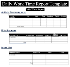 best daily report templates in excel