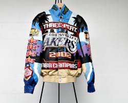 Jeff hamilton los angeles lakers 2000 nba championship leather jacket. 2002 Lakers Jeff Hamilton Three Peat Nba Championship Leather Jacket Limited Xs Jackets Retro Jacket Leather Jacket