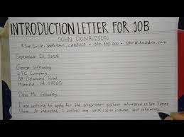 how to write an introduction letter for