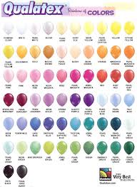 Color Chart Balloons And Beyond