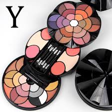 black round flower shaped cosmetic case