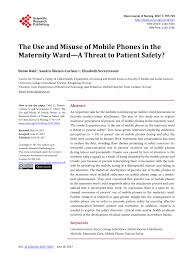 pdf the use and misuse of mobile phones in the maternity ward a pdf the use and misuse of mobile phones in the maternity ward a threat to patient safety