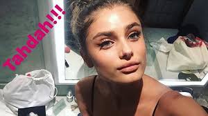 taylor hill does her first makeup