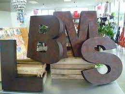 large metal letters letter wall decor