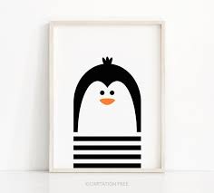 Penguin Nursery Art Digital