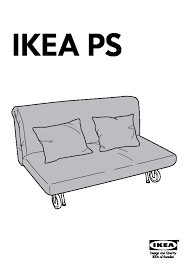 ikea ps sofabed slipcover rute black