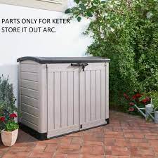arc plastic garden storage box parts