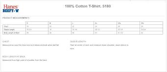 Hanes T Shirt Size Chart Length Buurtsite Net
