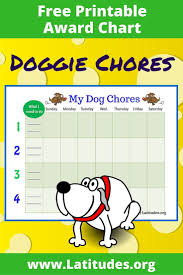 Free Pet Chore Sticker Chart Weekly Chore Charts Sticker