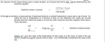 Solved Using The Data Below Determine The Heat Flow And