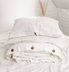 white linen bedding set king size