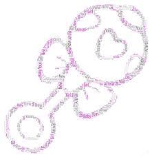 New Baby Girl Rattle Word Art Cup721815_2229 Craftsuprint