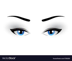 blue woman eyes makeup royalty free