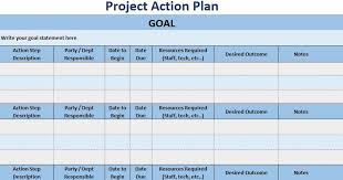 Action Plan Templates Excel Template Business
