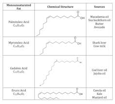 unsaturated fat structure types