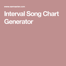 Interval Song Chart Generator Piano Music Theory Music