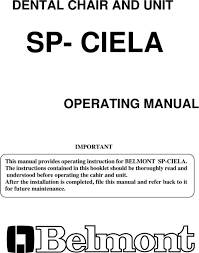 Dental Chair And Unit Sp Ciela Important Pdf Free Download