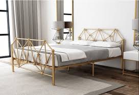 wrought iron bed metalwork gold bed