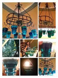This Is An Outdoor Chandelier Made Using A Pot Rack And