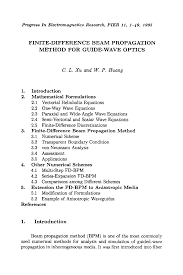 finite difference beam propagation