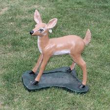 Deer Small Fawn Standing Concrete