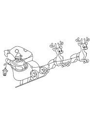 coloring page in sleigh