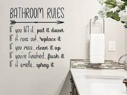 Bathroom Rules Bathroom Rules Decal
