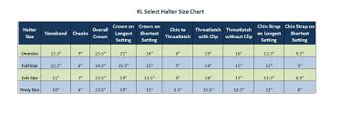 Halter Size Chart