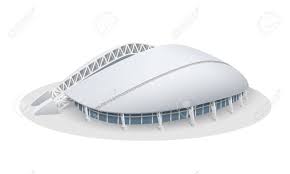Fisht Stadium In Sochi Vector Illustration Isolated On White