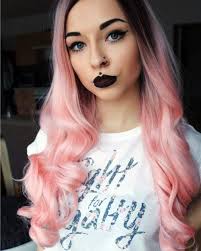 So you want pink hair? Amazon Com Pinkshow Ombre Pink Lace Front Wigs Long Wavy Synthetic Wigs Dark Roots To Pastel Pink Ombre Wigs For Women Girls Heat Resistant Natural Hairline Daily Party Cosplay Wig 24 Inch