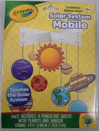 Crayola Solar System Mobile Craft Project Classroom Homeschool Astronomy Science