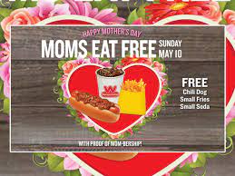 moms eat free at wienerschnitzel on