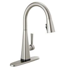 delta 19802tz dst lenta pull down kitchen faucet spotshield stainless