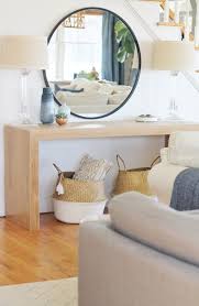 Waterfall Console Table With Round
